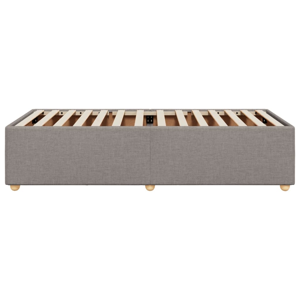 Bed Frame without Mattress Taupe 31.5 x78.7 (80x200 cm) Fabric