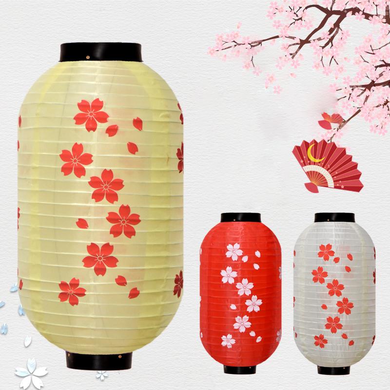Japan Style Sakura Lantern Chinese Oriental Style Plum Blossom Silk Cloth Lantern Restaurant Wedding Party Festival Decor Gifts