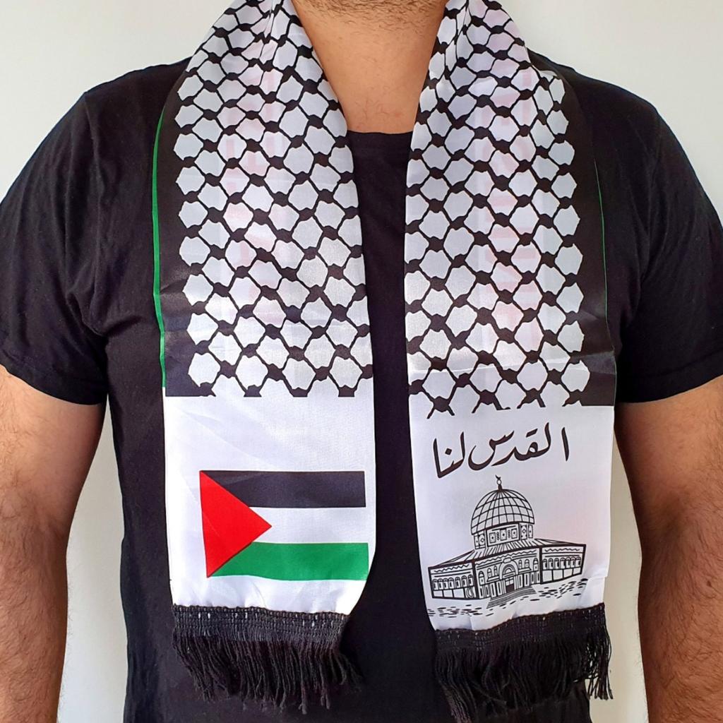 Printing Palestine Flag Polyester Scarf Outdoor Use Fan Football Souvenir Gift