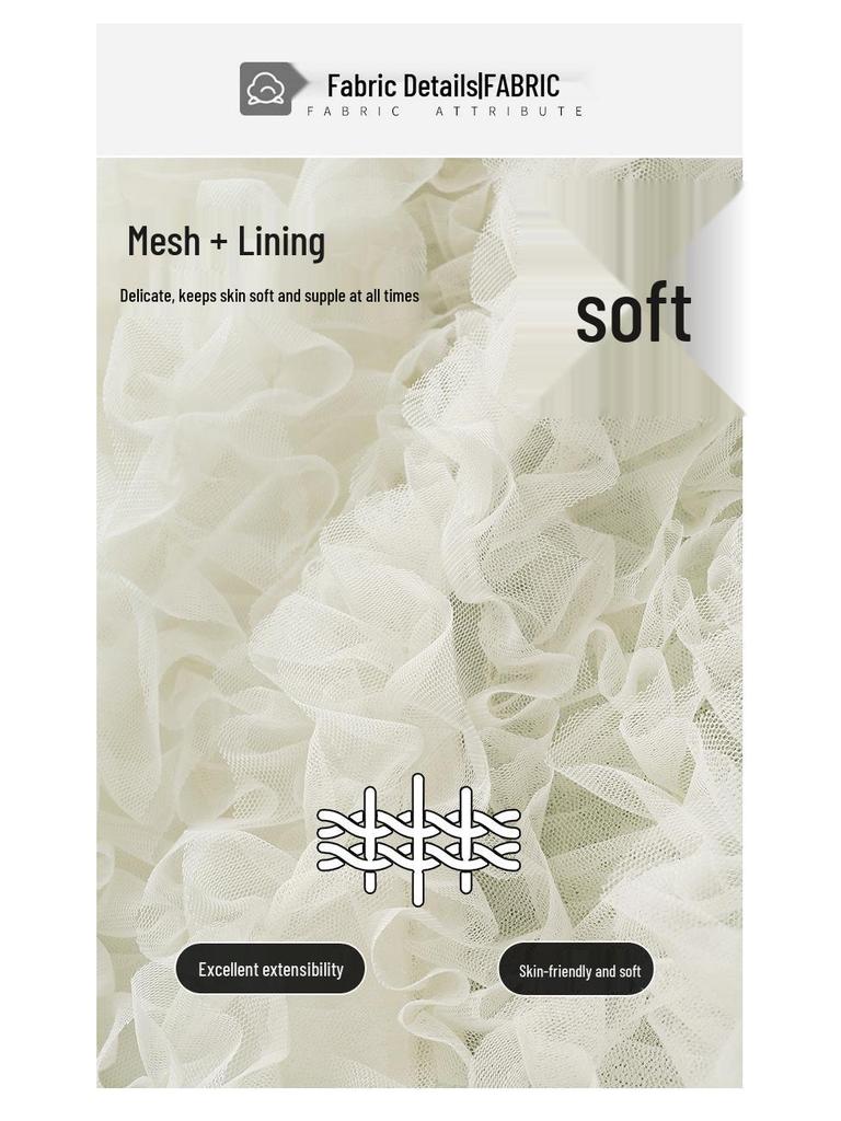 Elegant Mesh Fluffy Cake Skirt - Spring 2026 A-Line Midi with Wide Hem