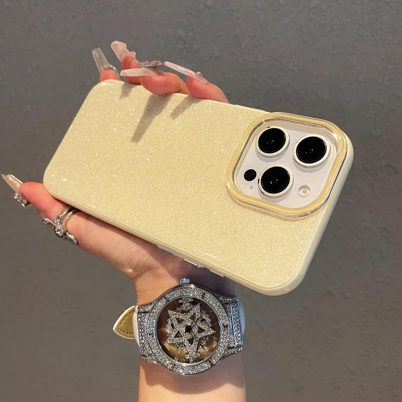 Luksusowe Etui IMD z Brokatem w Kolorze Cukierka Dla Samsung Galaxy S25 S24 S23 S21 FE S22 Ultra Plus S 25 Twarde Hybrydowe Silikonowo-PC Miękkie Pokrowiec
