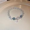Bow Zircon Crystal Beaded Glass Bracelet New Chinese Retro Bracelet Fashion Versatile High Sense Jewelry Women