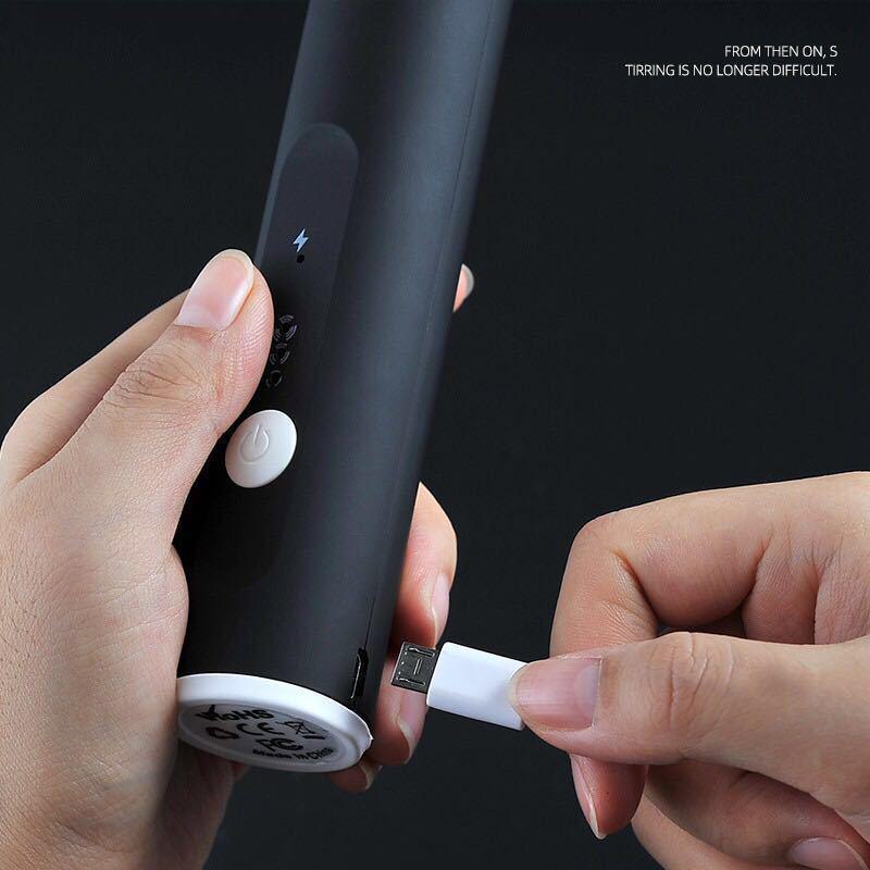 Rechargeable 3-Speed Egg and Milk Frother Mixer