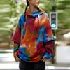 Li Ning CF Wu Xing Series Tie-Dye Loose Pullover Hoodie Unisex Hoodies Multicolor AWDRD80-1