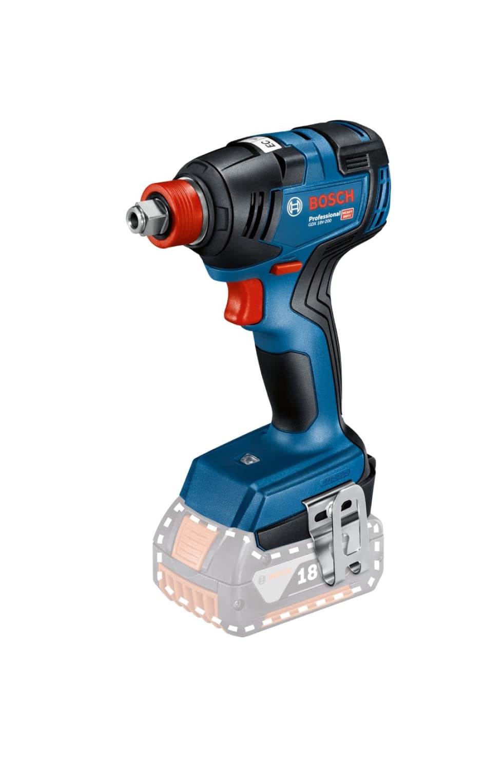 

Bosch Professional 18V Cordless Impact Driver with Wrench Function Charger Sold Blue (Body Only, Separately) GDX18V-200H синий