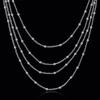 New Arrive Korean Fashion 925 Sterling Silver Unique Tassel Smooth Beads Chain Necklace For Women Jewelry Wedding Party Gifts