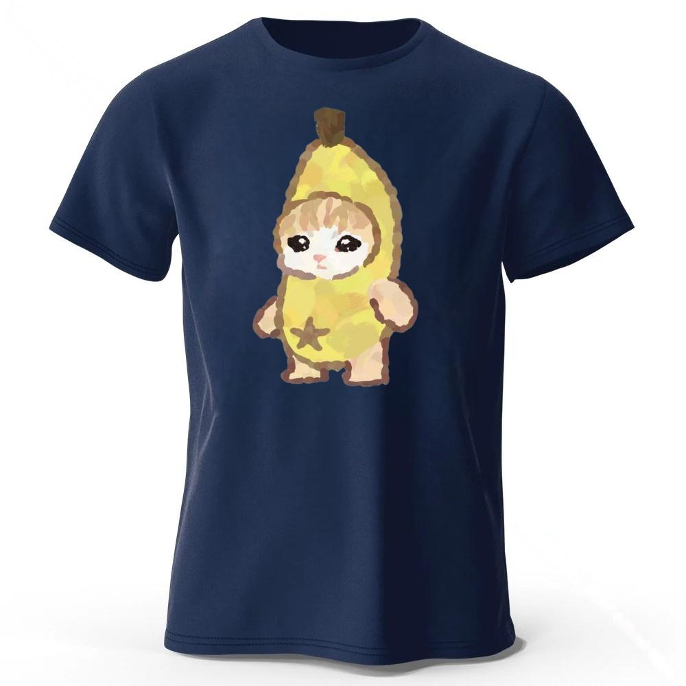 2026 Trendy Banana Kitten New Pure Cotton Short Sleeved Menwomen Daily Street Wear Plus Size Comfortable Casual Tshirt Top