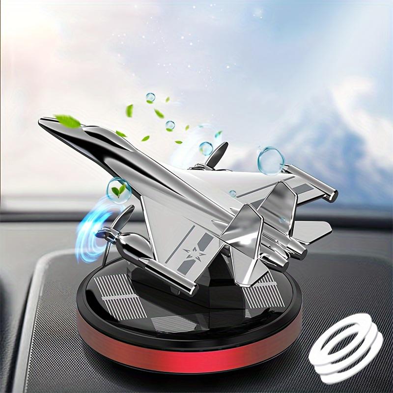 1pc Solar Rotating Car Aromatherapy Ornament, Car Perfume Interior Fighter Ornament Decoration Supplies