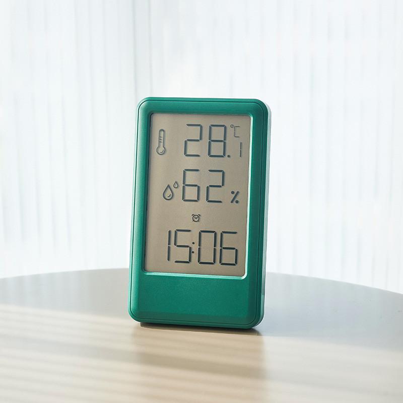 Minimalist Temperature Humidity Alarm Clock With Large Lcd Display For Bedroom Decor