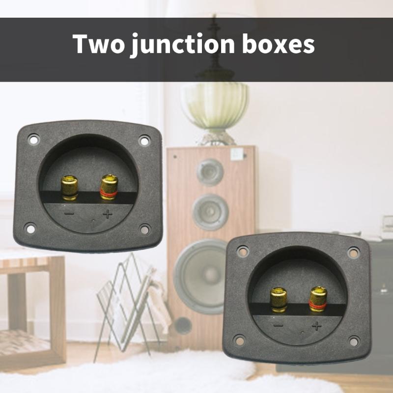 2Pcs Speaker Terminals Box Square Binding Post Cable Connectors Components for Car Home Theater Accessories