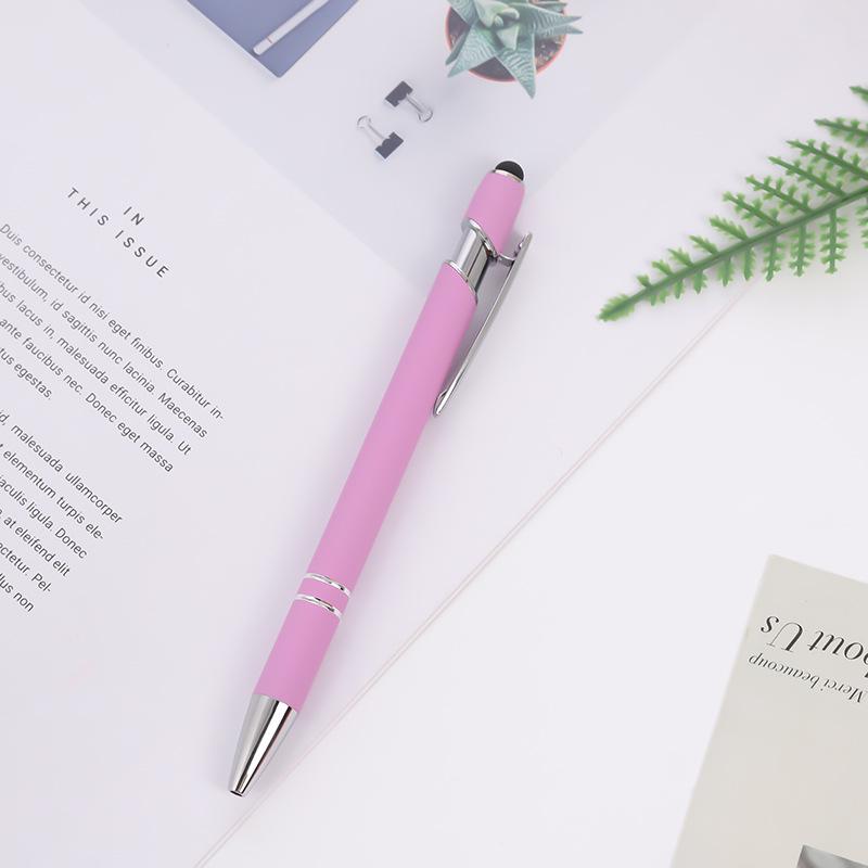 Spot Metal Ballpoint Pen with Aluminum Barrel and Capacitive Touch Tip – Customizable Logo Gift Pen