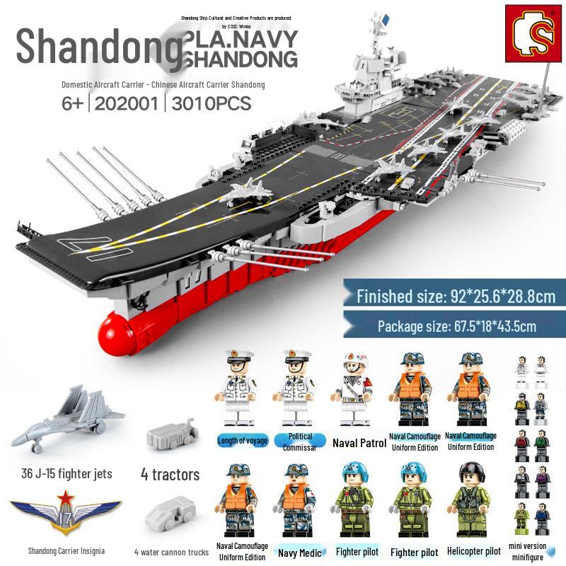 Sengbao Blocks: Chinese Aircraft Carrier Shandong Model Kit