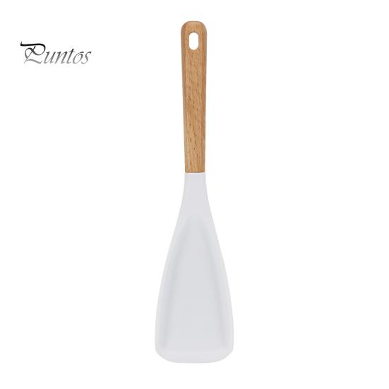 

Кухонная ложка для антипригарной посуды Силиконовая лопатка Ложка для смешивания Помешивание Сервировка Многофункциональная кухонная утварь A белый