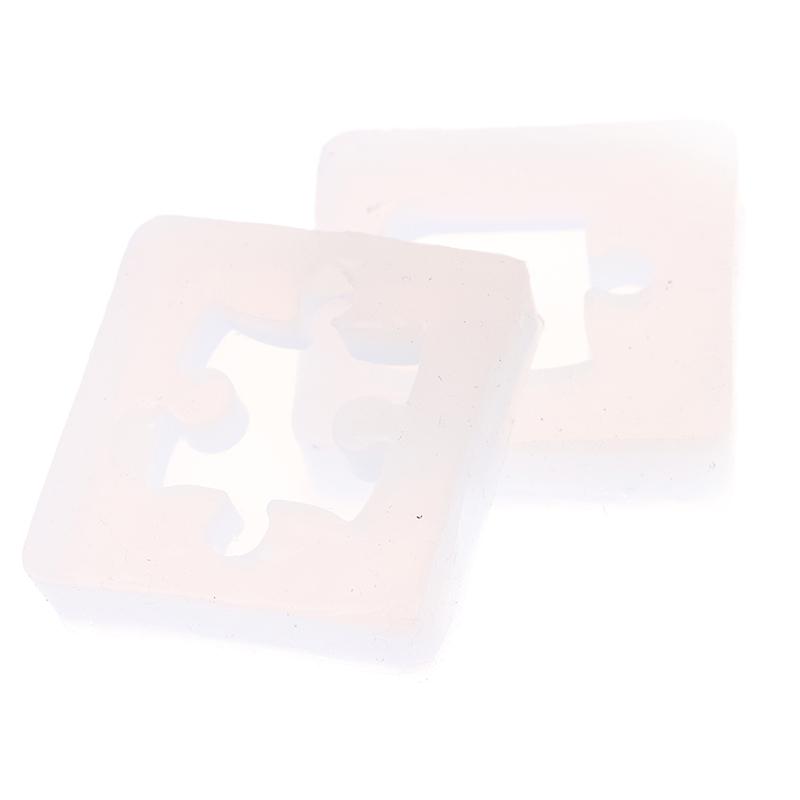 4Pcs/Set Silicone Puzzle Pendant Mold Diy Uv Resin Keyring Mould Jewelry Tool
