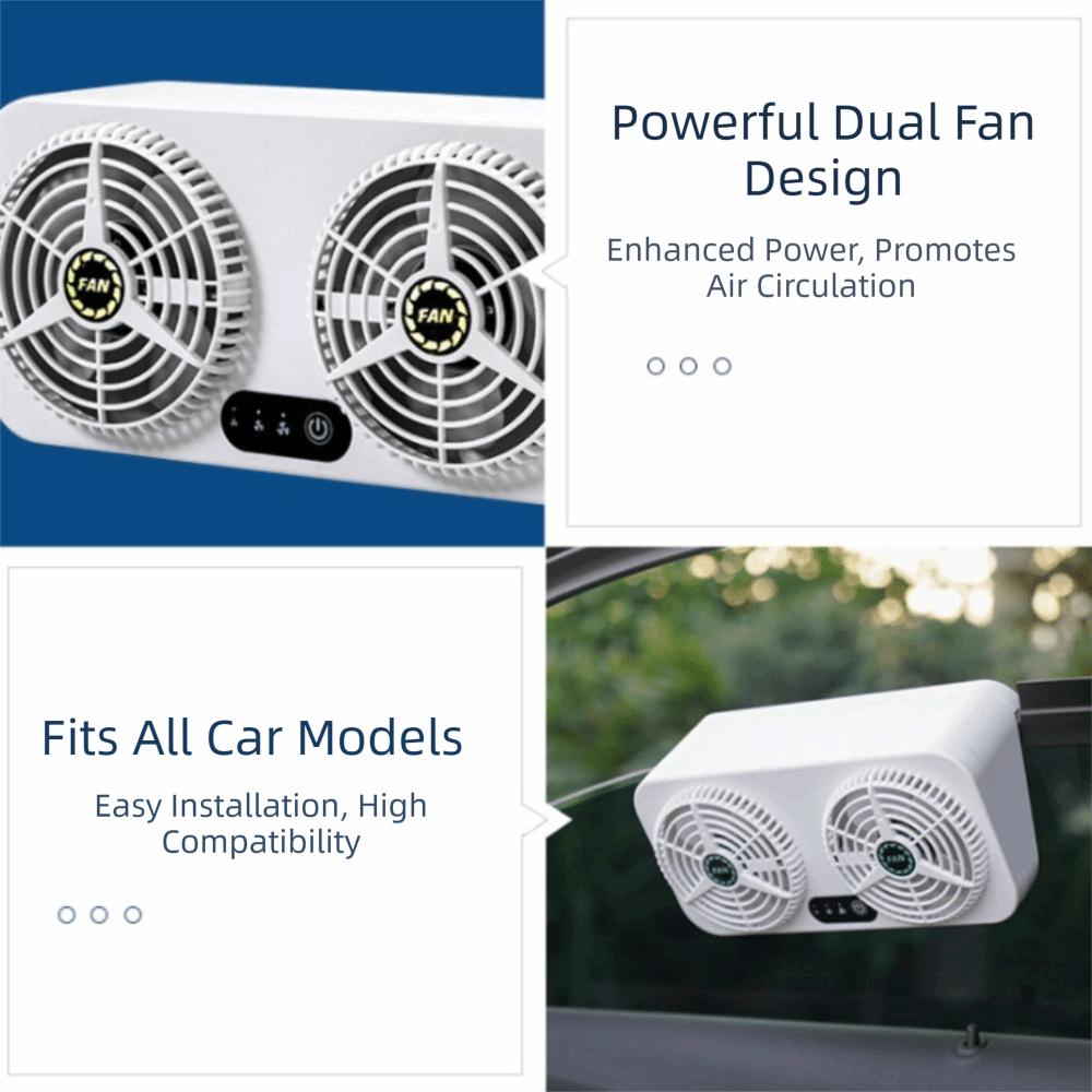 USB Powered Car Exhaust Fan 3 Levels Adjustable Car Window Fan USB Car Cooling Fan Auto Air Vent