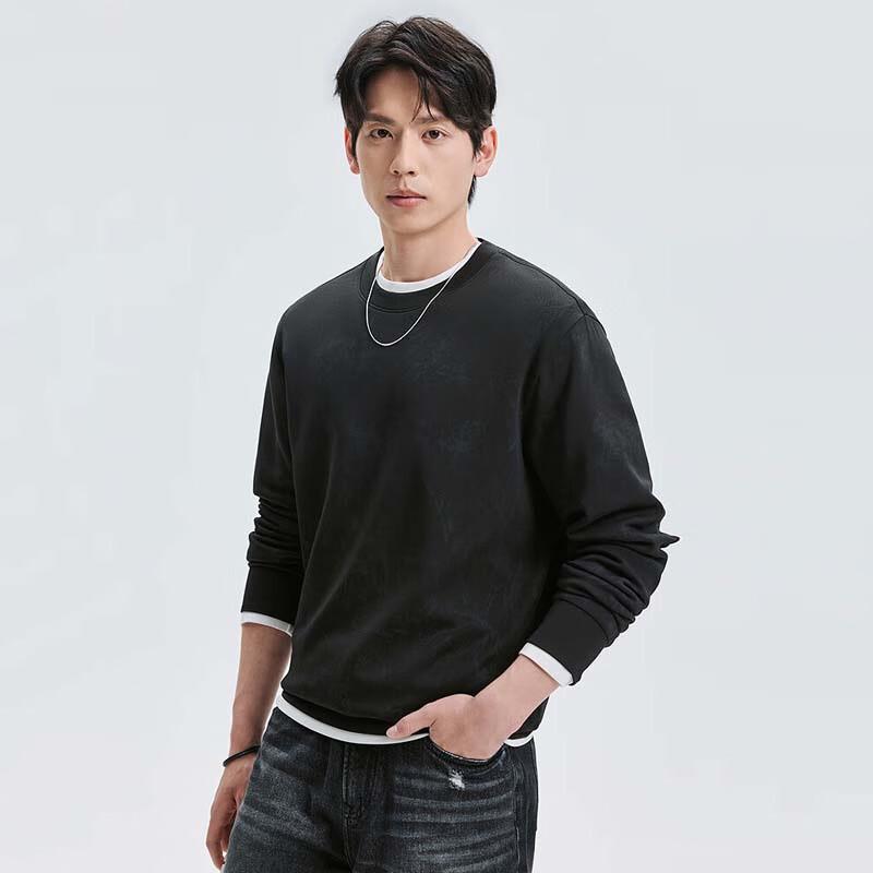 SEPTWOLVES Men's Modal Blend Pullover Round Neck Sweatshirt