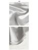 Acetic Acid Fabric Slimming Midi Skirt for Petite Women, A-Line, Mature, Drapey, Lustrous, Elastic Waist