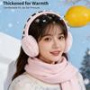 Fashionable Plush Earmuffs for Women Girl with Artificial Pearls Winter Warm Comfortable Ear Warmer For Daily Cycling