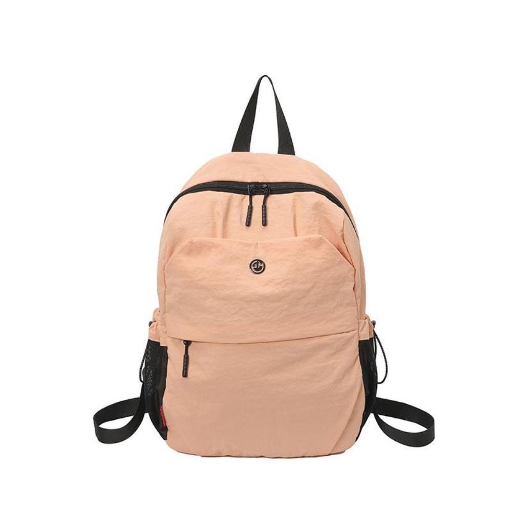 

Small Pack Solid Color Shoulder Bag Solid Color Retro Backpack Simple Sport Nylon Backpack Girls оранжевый