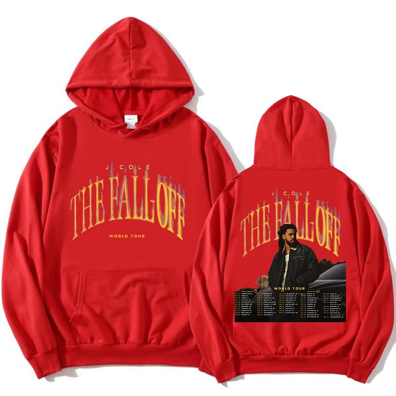 THE FALL OFF Welttournee 2026 Hoodies J. COLE Rapper Design Grafik Sweatshirt Unisex Streetwear Locker Fleece Kapuzenpullover