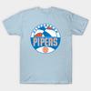 Asian Size Men Print T-shirt Defunct - Pittsburgh Pipers No-Cut Heat Transfer Print Cotton Tshirt