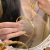 Gold-Plated Icy Bangle: Women's High-End Luxury Bracelet Accessory