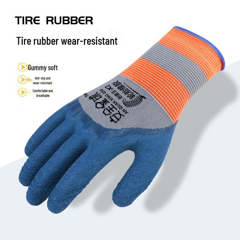 Rękawice robocze z powłoką z lateksu spienionego, antypoślizgowe, oddychające