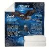 1pc Warm and Cozy Flannel Blanket for Grandson from Grandmom - Soft Throw Blanket for Couch, Bed, and Sofa