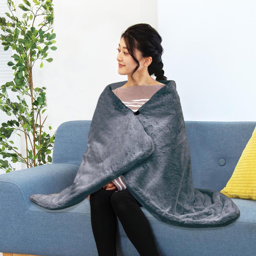 KODEN Electric Lap 140 x 80 Rabbit Dust Mite Slide Temperature Blanket, Blanket, cm, Fur, Washable, Repellent, Control, CWN141H-HM