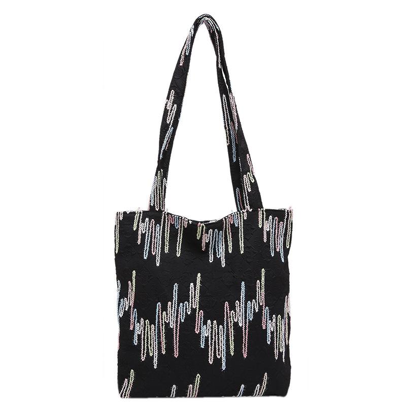 

Новая нишевая модная портативная женская сумка большой вместимости простая наплечная сумка сумка-тоут легкая сумка-мессенджер чёрный