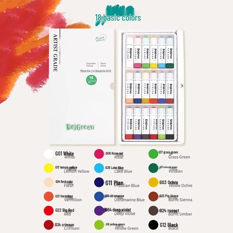 Dankelin Washable Watercolor Sticks: 12, 18, and Macaron Colors - Perfect for Painting and Graffiti.