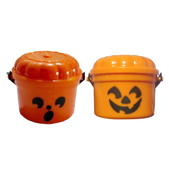 Halloween Pumpkin Bucket Miniature Design Pumpkin Orange Bucket Mini Storage Containers Festive Halloween Decoration