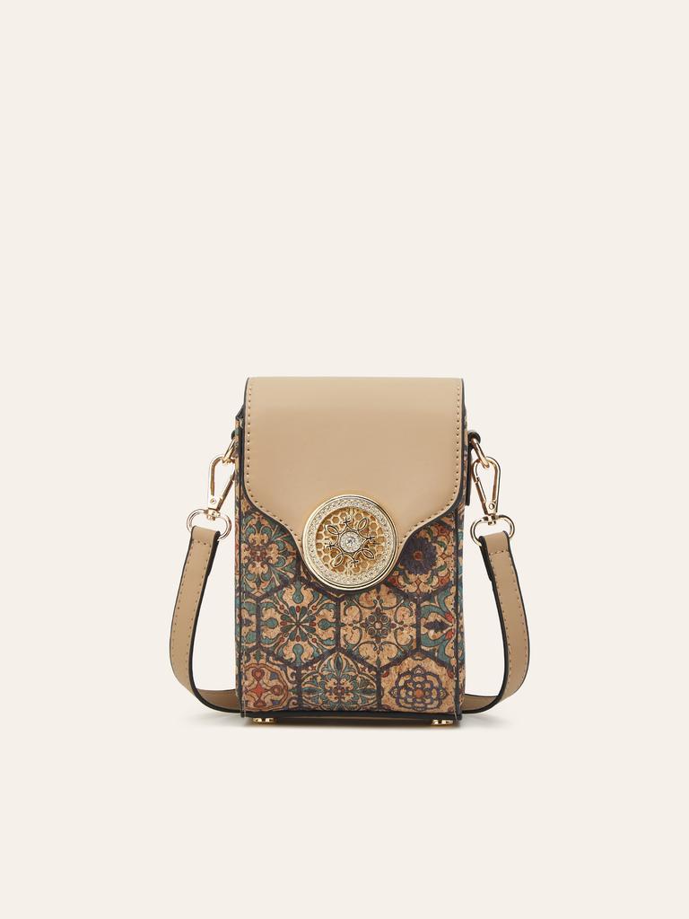 New ethnic style cork bark mobile phone bag shoulder messenger bag time running bag