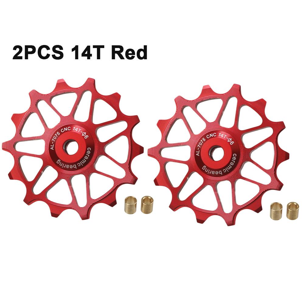 2 szt. 12T 14T Rowerowe Łożysko Ceramiczne Kółko Przerzutki Tylnej Rolka Prowadząca Napinacz Do SHIMANO SRAM DEORE GX Kółko Napinające Części Rowerowe