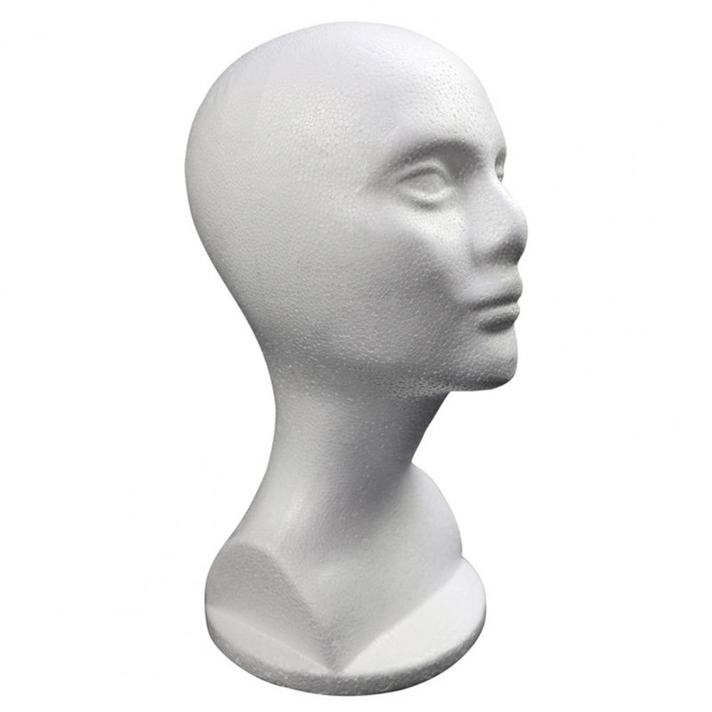 Foam Mannequin Head Female Model Display Stand Wigs Hats Jewelry Glasses Holder Salon Shop Barber Foam Head