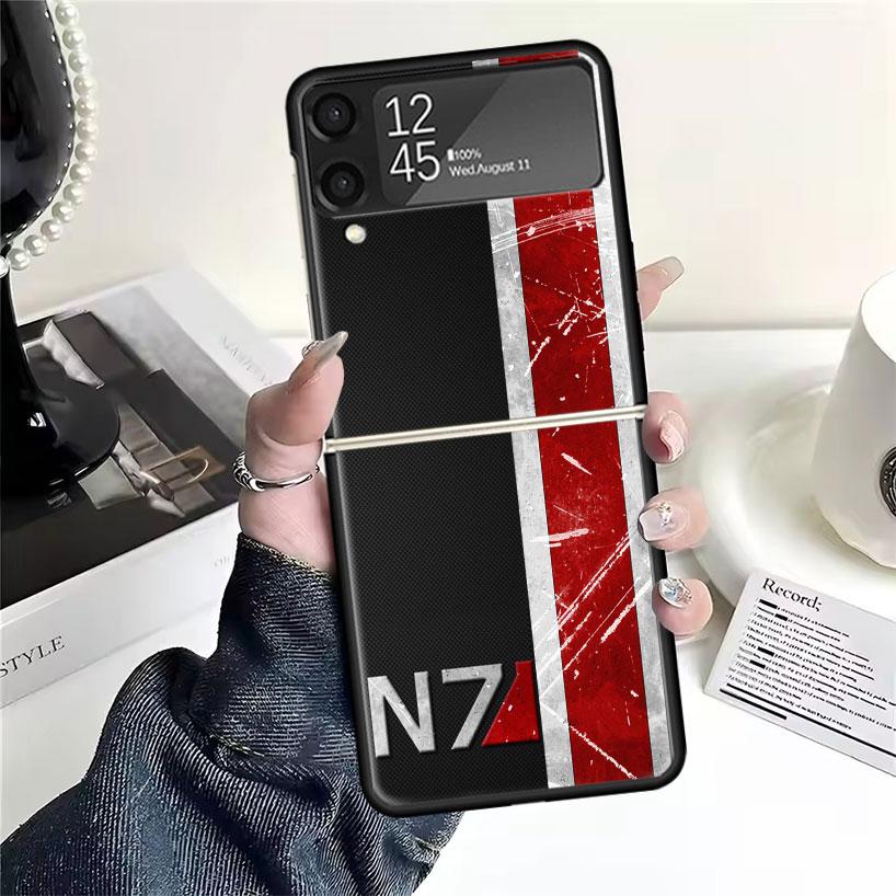 

N7 Mass Effect Cases For Samsung Galaxy Z Flip 4 5 6 7 3 Z Flip7 Flip6 Flip4 Flip5 Flip3 5G Hard Shockproof Fundas Cover Samsung Z Flip 6