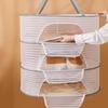 1/2/3 Layer Hanging Mesh Drying Basket U-shaped Zipper Design Food Fish Clothes Hanging Drying Net Outdoor Foldable Hanging Mesh Dryer