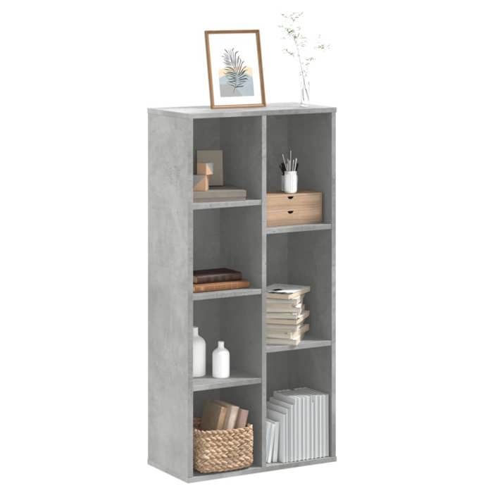 VidaXL Bookcase Concrete Grey 50x25x105 Cm Engineered Wood, Shelf, Bookshelf, Book Support, Cabinet of 852792
