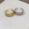 Korean Style Y2k Open Ring Jewelry Accessories Irregular Finger Ring Retro Zircon Star Ring  Gift