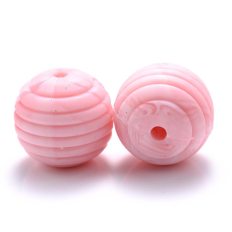10 Stück/Los 15mm Baby-Silikonperlen Beißringe für 4-6 Monate Spiral-Lebensmittelechtes Silikon Beißring Schnuller Kette Halskette Herstellung