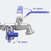 Double Head Water Faucet 1/2'' 3/4'' Water Splitter Connector Coupling Adapter Valve Switch Garden Hose Irrigation Tap Joint