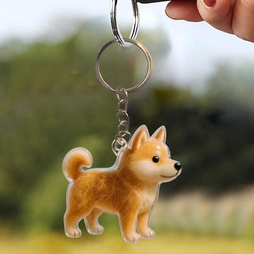 Transparent Dog Hair Storage Container Clear Dog Hair Storage Charm Keychain Adorable Pet Keepsake Capsule Pendant With Key Ring