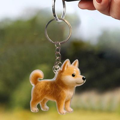 Transparent Dog Hair Storage Container Clear Dog Hair Storage Charm Keychain Adorable Pet Keepsake Capsule Pendant With Key Ring