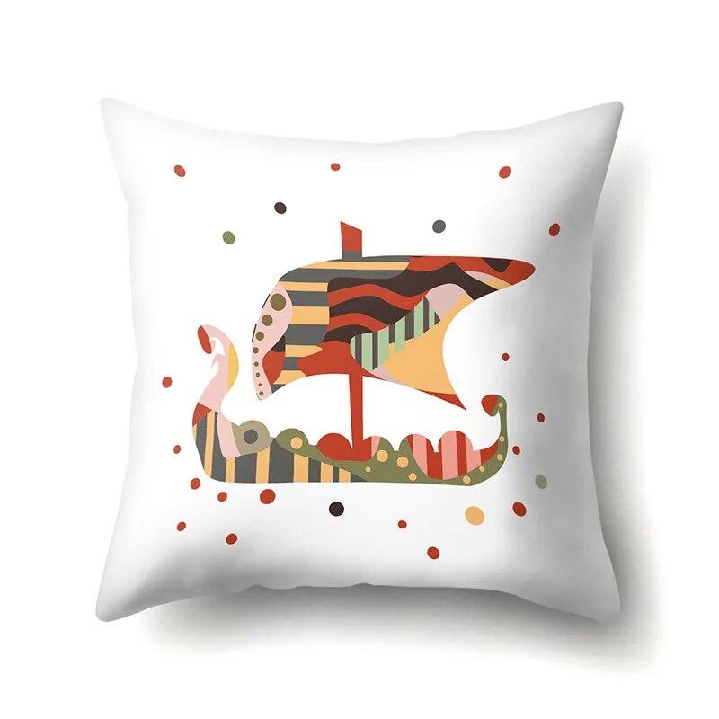 Musical Instrument Knitted Pattern Printed Pillow Cover Sofa