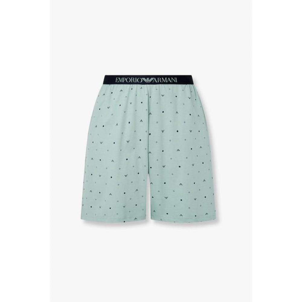 Emporio Armani Мужские эластичные шорты для отдыха с узором из логотипов 0815331001 L(105)