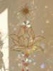 1gab Suncatcher Gardening Crafts Golden Lotus AB krāsains ūdens pilienu kulons kristāla dekorācijas kulons