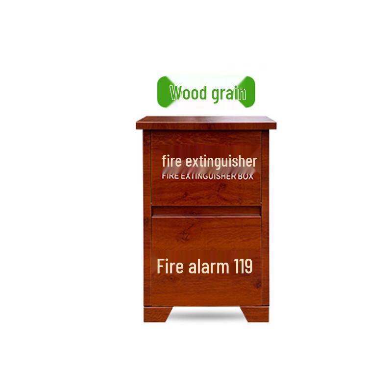 Brangdy Wood Grain Stainless Steel Fire Extinguisher Cabinet For 2x4KG Extinguishers
