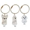 Clear Dog Furs Keepsakes Keychain,Dog Hair Holder Keychain Pet Furs Keepsakes Keychain Memorial Keyring Pet Lover Gift