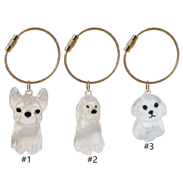 Clear Dog Furs Keepsakes Keychain,Dog Hair Holder Keychain Pet Furs Keepsakes Keychain Memorial Keyring Pet Lover Gift
