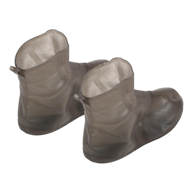 

Waterproof Wear-resistant Rain Boots Cover Women Men Non-slip Shoes Protector Outdoor Reusable Rain Shoe Covers Travel M бежевий